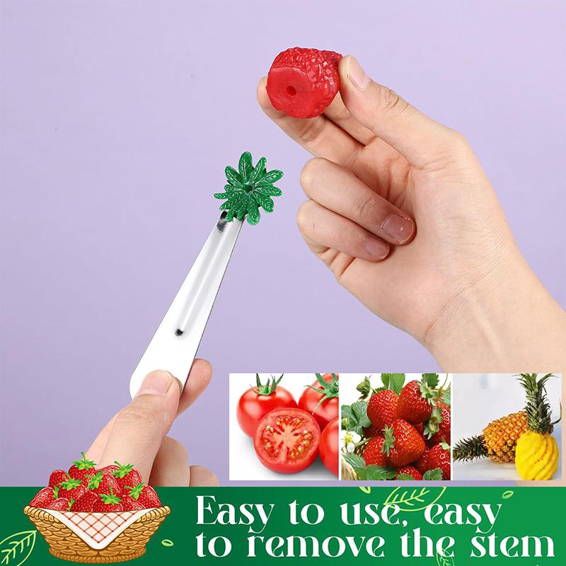 Nástroj na vykrajování rajčat Jahoda Nerezový vykrajovač Odstraňovač Nástroj Přenosný Odstraňovač vršků a stopek rajčat Odstraňovač stopek rajčat Ergonomický