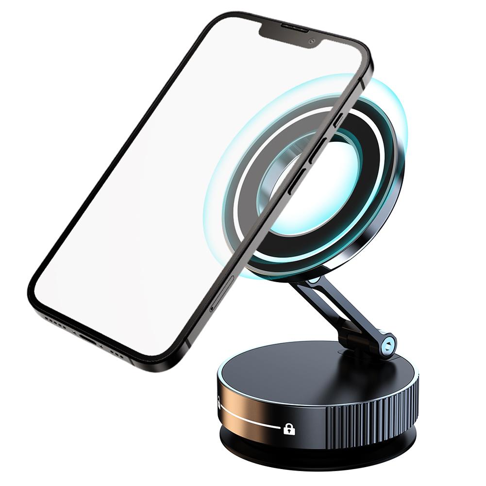 Magnetic Vacuum Car Mount Phone Holder Vacuum Adsorption Car Phone Mount Car Mobile Phone Holder for Car Kitchen Mirror