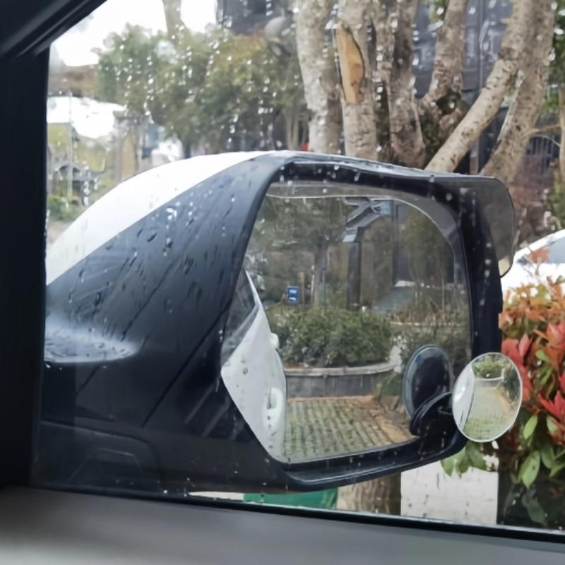Universal-Rückfahrspiegel fürs Auto, kleiner runder Regenschutz, Regenschutzfolie für den toten Winkel, klare Sicht, Auto-Set