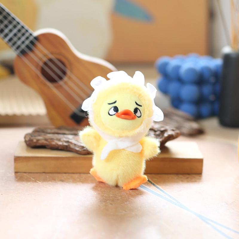 

1 шт. детский подарок милый раздражающий рабочий утенок раздражающий маленький желтый утенок плюшевая игрушка сумка подвесное украшение кукла