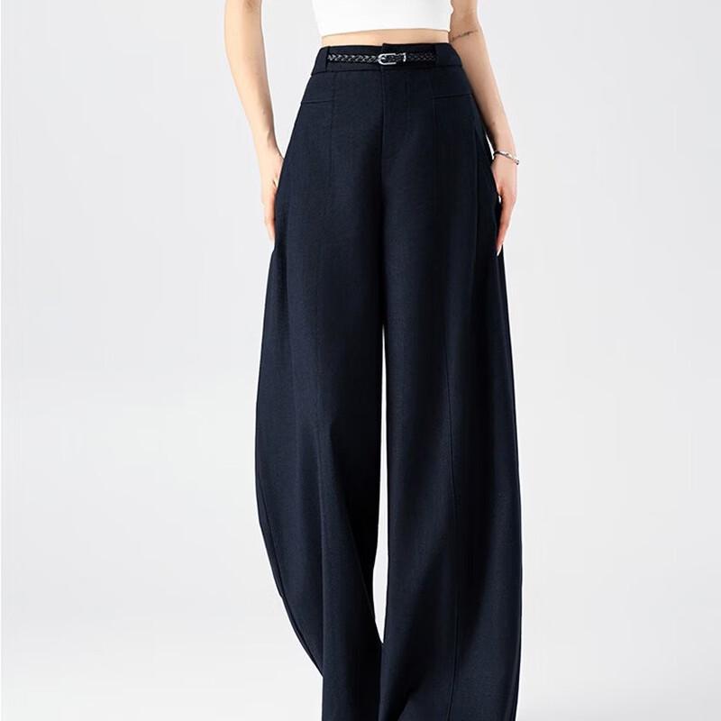 La Chapelle Cool Tencel Quick-Dry Wide-Leg Cargo Pants S Regular Fit темно-синий