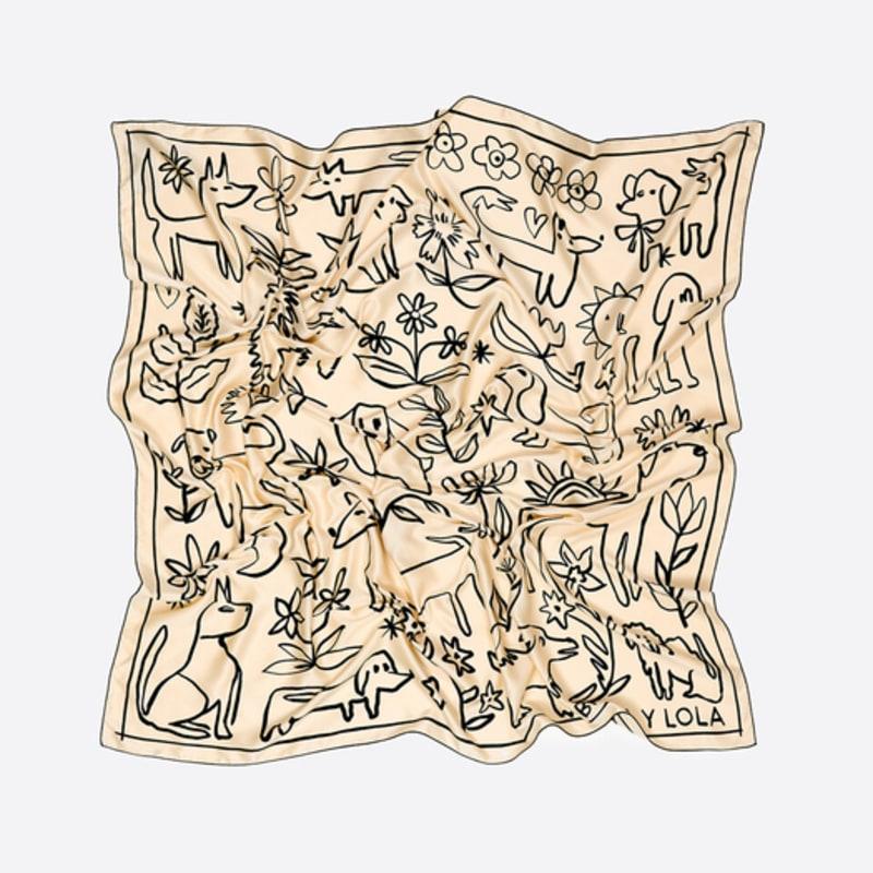 BIMBA Y LOLA Ecru Sketch Dog Scarf B256AIF005IVF