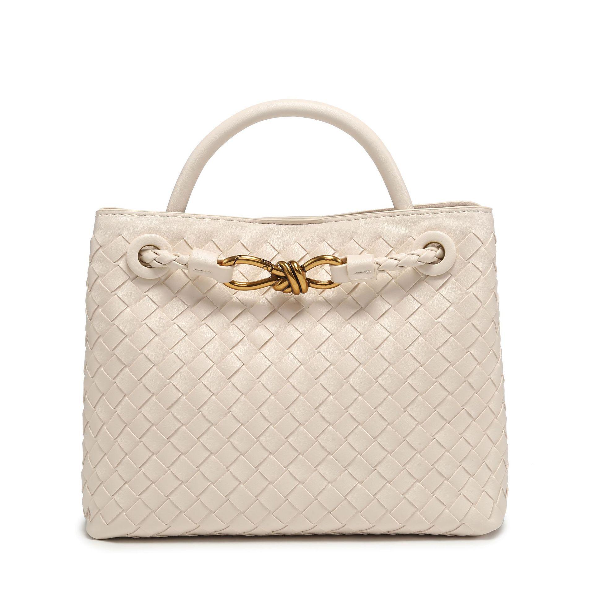 

Женская сумка-тоут большой вместимости 2024 года с металлической пряжкой-бабочкой 25x9x19 cm