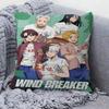Anime Wind Breaker Pillow Cushion Cover Pillowcase Living Room Sofa Home Decor Customized