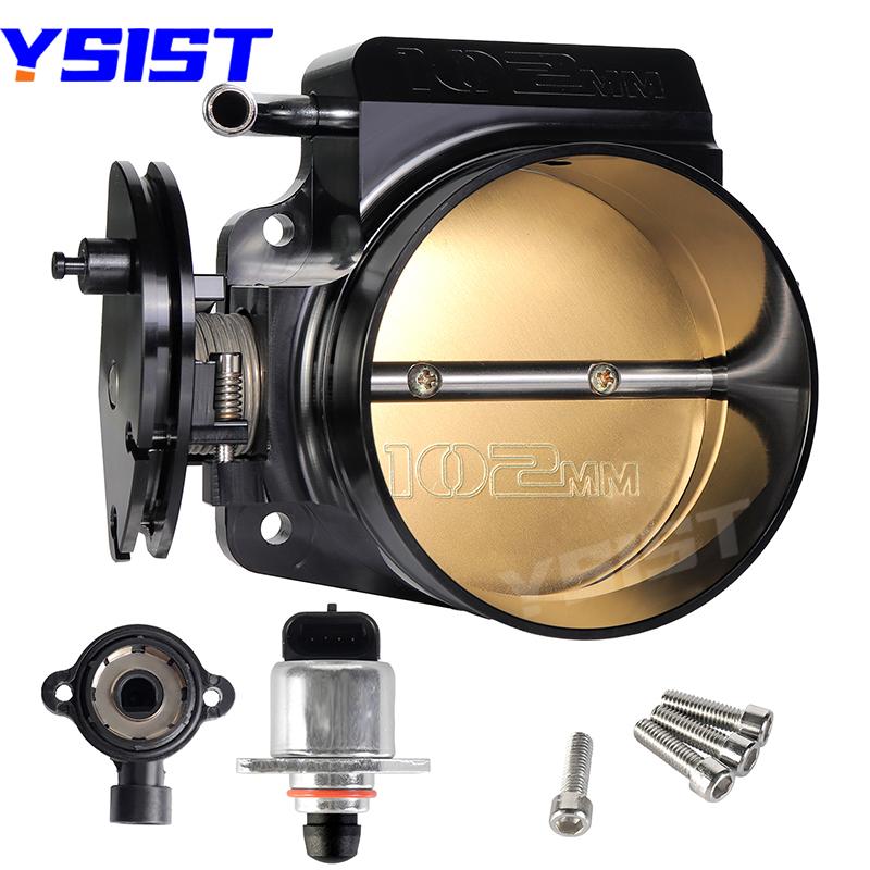 92mm/102mm Throttle Body For LS1 LS2 LS3 LS6 LS7 LSX Car Modification Parts Black/Silver High Flow Billet Intake Manifold