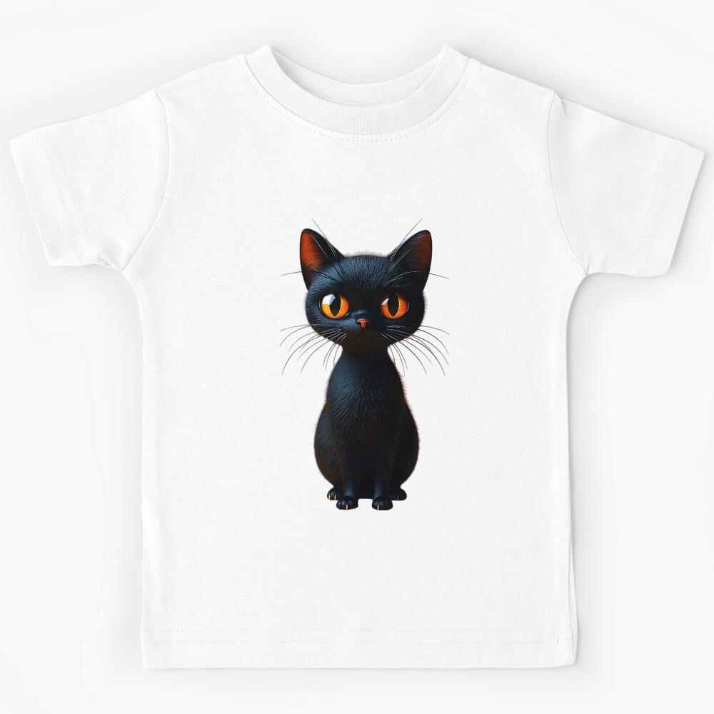 Black Kitty Kids T-Shirt 160