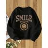 European Sizes Round Neck Hoodie Fashion Print Versatile Top