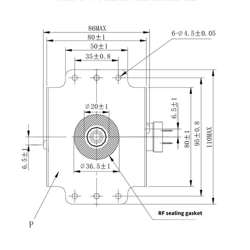 Professional 2M217J Microwave Oven Magnetron 2M217J Microwave Oven Part Metal Texture Suitable for Heating Applications
