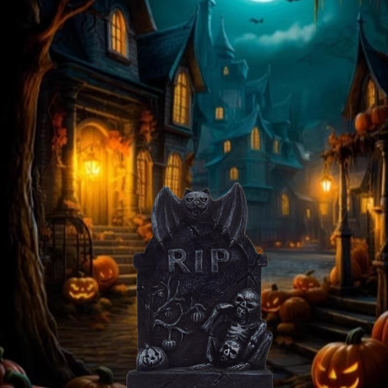 New Halloween Tombstone Skull Ornament Home Decoration Ghost Bat Garden Garden Horror Ornament