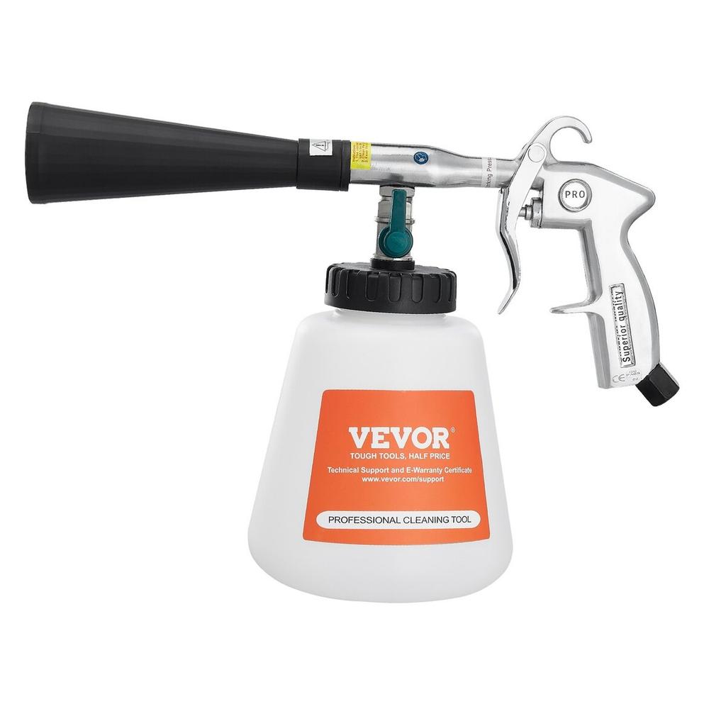 Car Cleaning Gun 6-9.2Bar High-Pressure Air Blow Gun with 1L Liquid Bottle