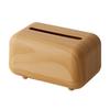 High imitation wood grain magnetic tissue box bedroom living room decoration with spring non-slip desktop coffee table paper box