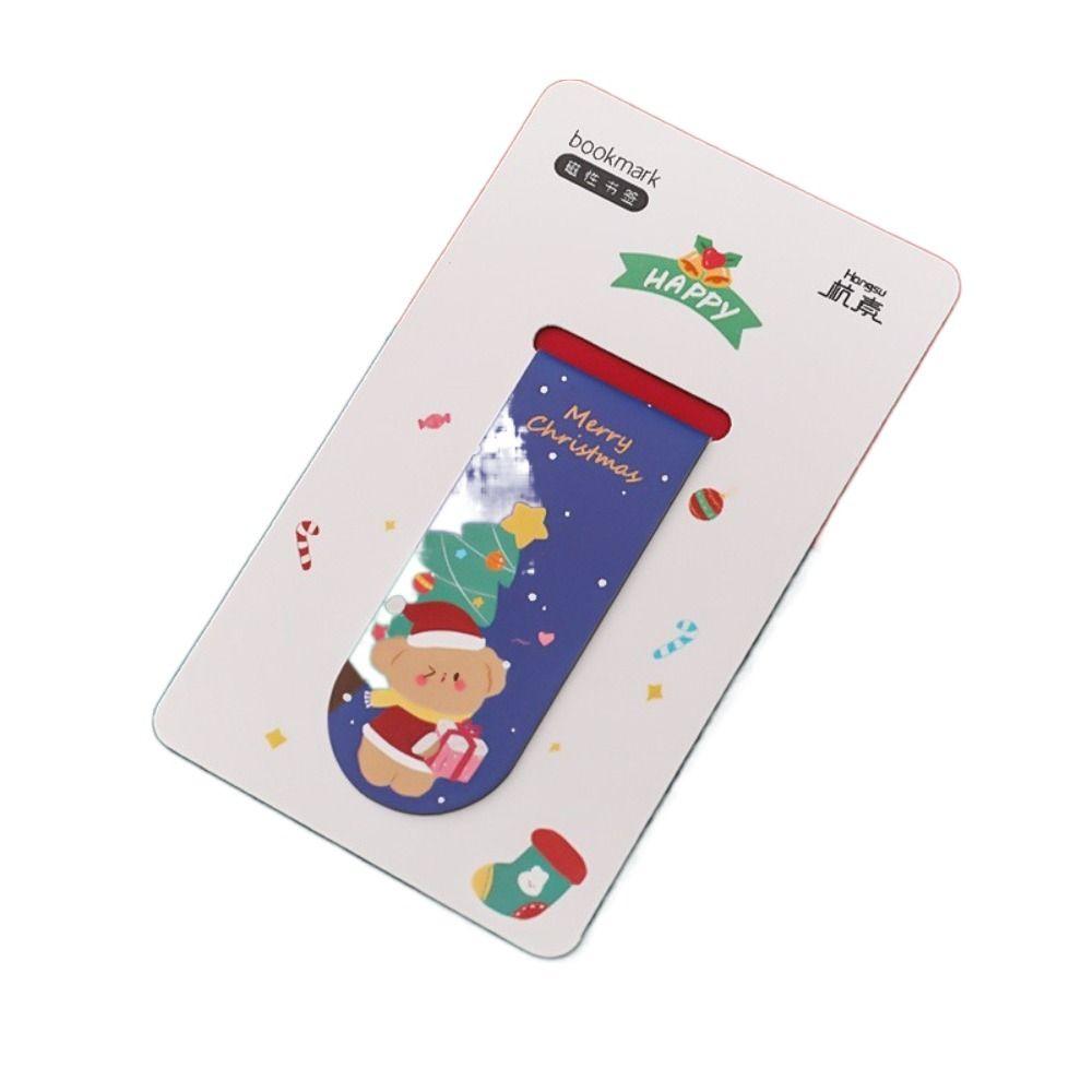 

Для учителя Канцелярские товары Рождественские Закладки Папка для страниц книги Магнитные закладки Маркер для чтения A