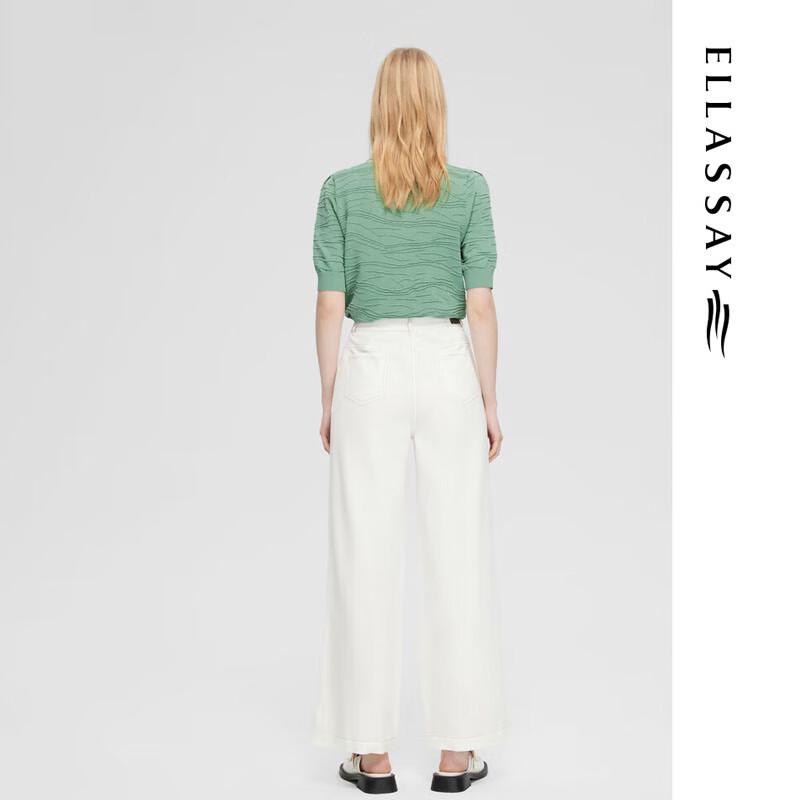 ELLASSAY Women's V-Neck Short Sleeve Knit Cardigan