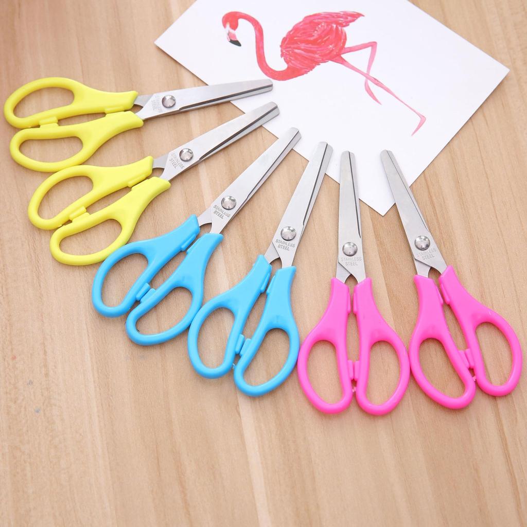 Children's Safety Scissors - Cute, Multi-functional Round Head for Kindergarten Crafts
