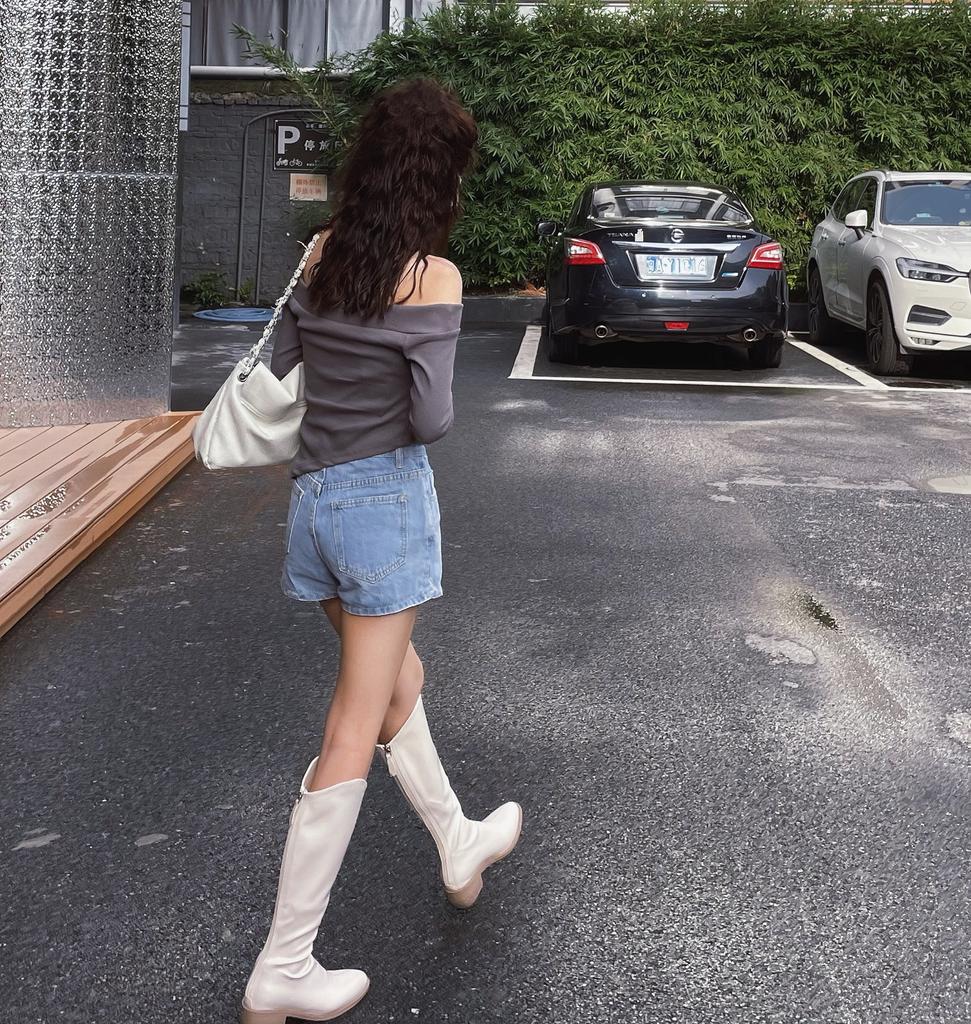 Motestøvler Dame Ny høst og vinter All Over The Knee Boots Dame Martin Boots Plattform Motorsykkel Rytter Boots High