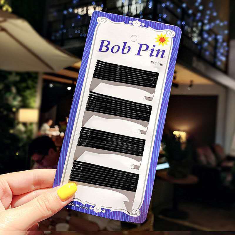 36/50Pcs Women 6 cm Hair Waved U-Shaped Bobby Pin Barrette Salon Grip Clip Bridal Hairpins Black Metal Hair Accessories For Bun