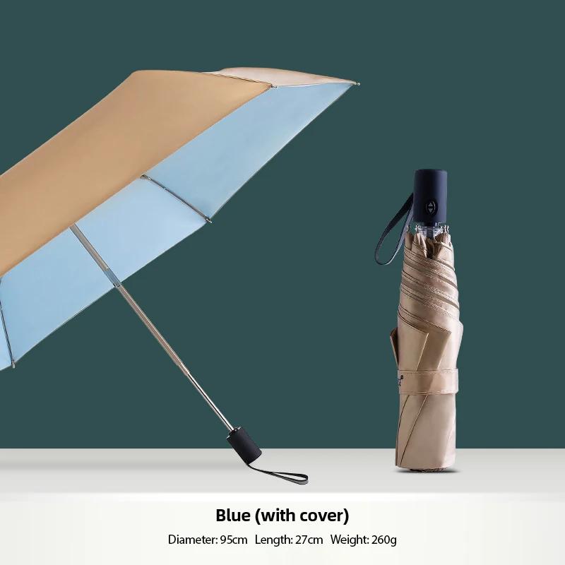 Золотой автоматический зонт от дождя — фото 10