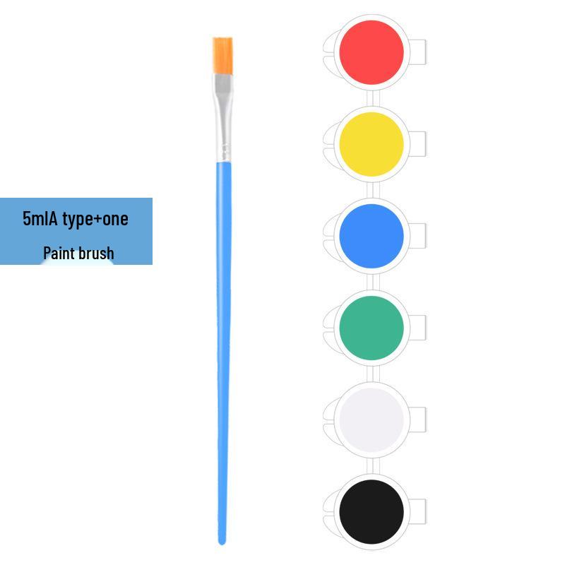 Set de 12 culori de vopsea acrilică pentru copii pentru artă studențească: 6-Pan & 8-Pan cu Benzi de Vopsea pentru Păpuși de Ipsos