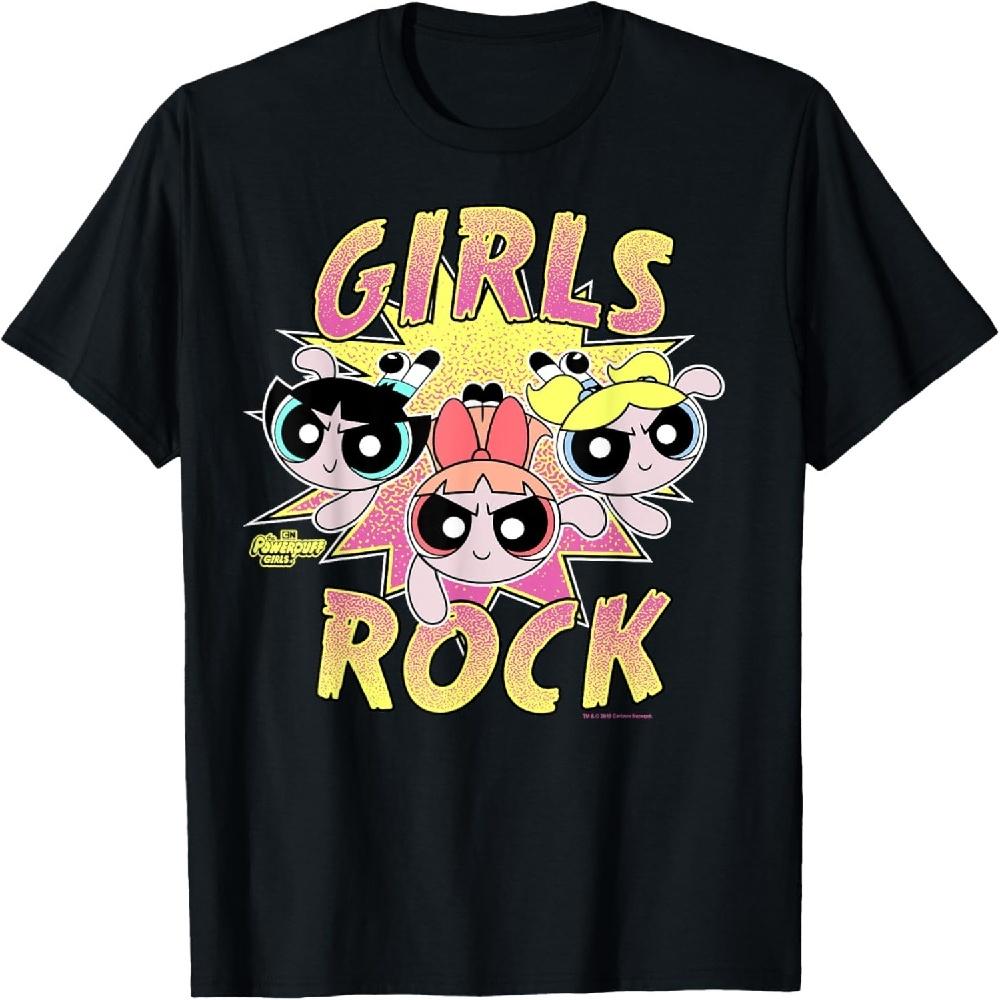 CN The Powerpuff Girls Girls Rock Pop Art T-Shirt XXXXXL чёрный
