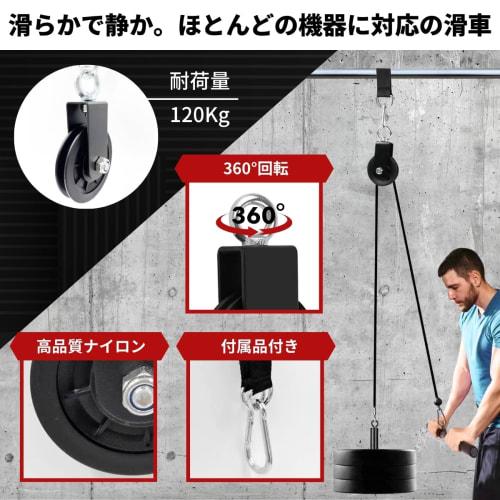 SALUDABLE Pulley, Wire Rope, Strength Training Equipment, Pulley, Training, Gym, Lifting (Wire Rope (3m) + Pulley Set)