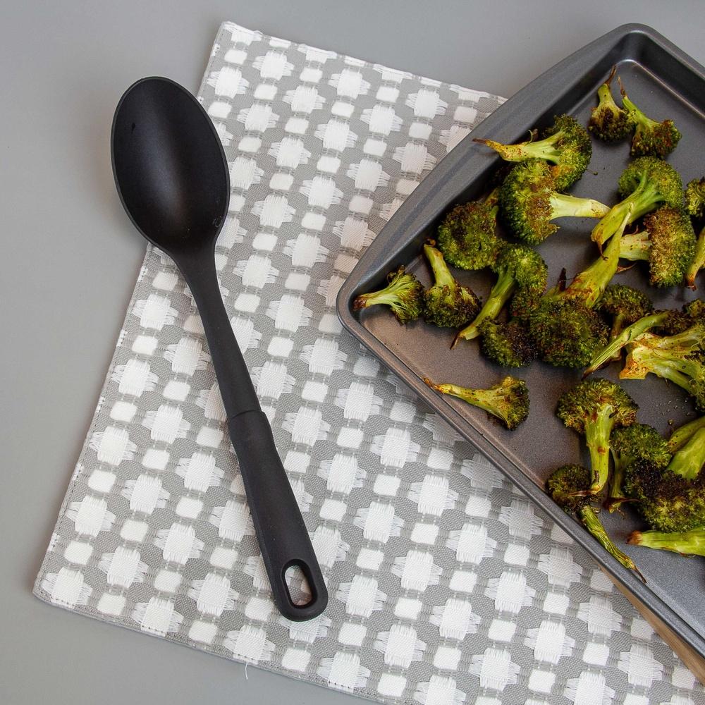 3 Piece Kitchen Utensil Set Slotted Spatula Spoon Heat Resistant Dishwasher Safe Kitchen Tools Connector Ring Black Nylon