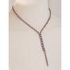 Yhpup Delicate Shiny Multicolored Cubic Zirconia Chain Chest Necklace High Quality Stainless Steel Premium Fashion Jewelry Gift