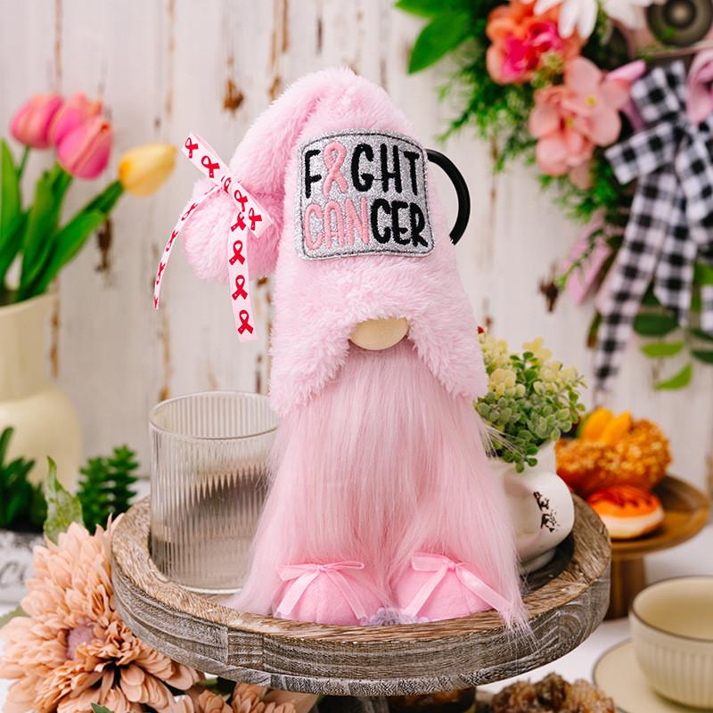 Rudolf Pink Unique Gnome Plush Doll Decorative Piece For Elegant Holiday Home Accents
