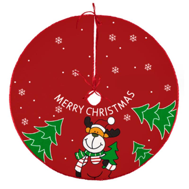 Christmas Tree Skirt Plush Snowflake Santa Claus Carpet Mat Christmas Tree Decoration Ornament Home Xmas New Year Decorations