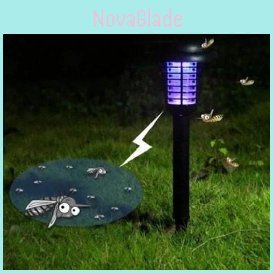 Solar Insect Zapper Lantern Round Outdoor Ip55 Waterproof Led Mosquito Trap For Garden And Lawn
