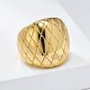 Gittermuster Hochwertiger Vergoldeter Ring Weibliches Temperament Design Schlicht und Modisch Handschmuck