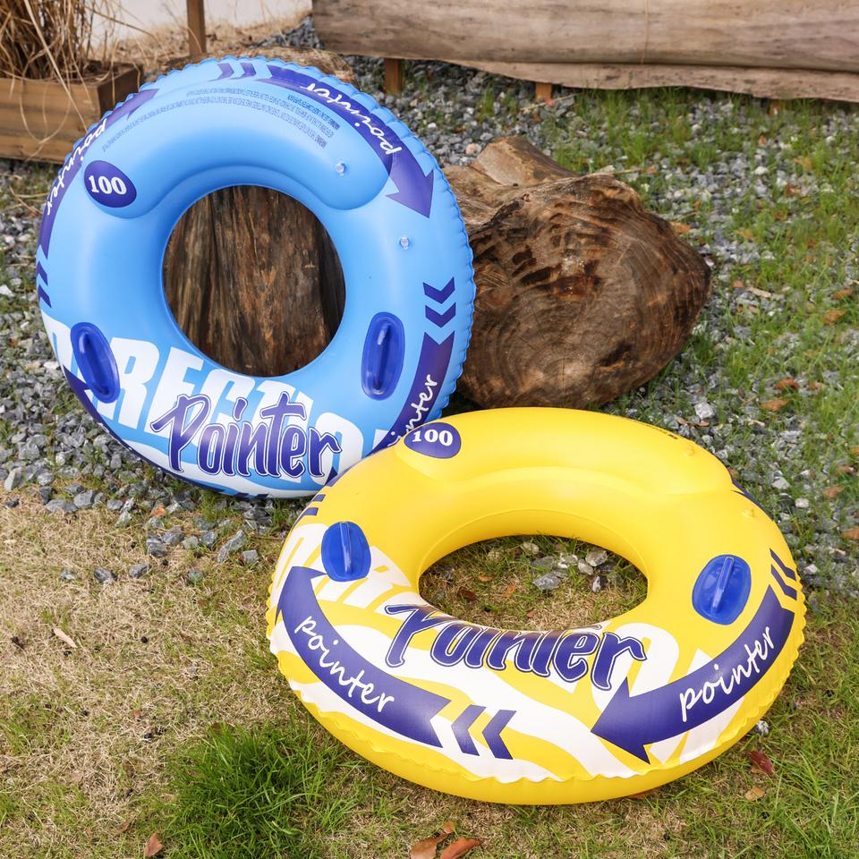 Balloon Inflatable Swim Ring Thickened Pool Float with Handles Durable Swim Tube for Adults Kids Beach Pool Water Play Fun