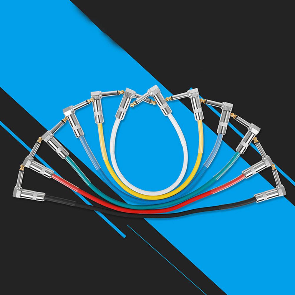Guitar Patch Cable 6.35mm Electric Guitar Cord Single Block Effector Connection Cable High-Fidelity Sound Durable PVC Copper