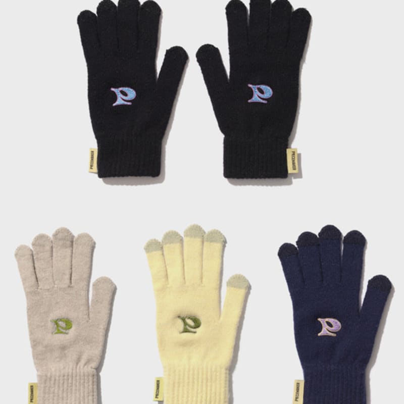 PIECEMAKER P LOGO STRIPE MUFFLER+GLOVE SET