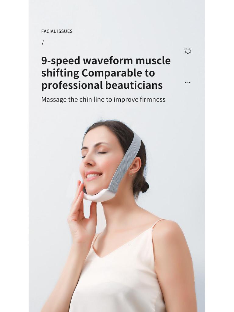 V-Face Slimming Microcurrent Chin Shaper & Lifting Massager with Vibration and Heat