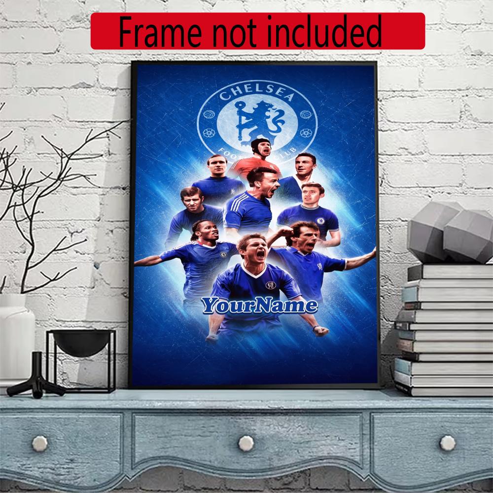 Chelsea Fc Personalized Text Diamond Painting Round Diamond Mosaic Rhinestones Diamond Embroidery Craft Kit Wall Decor Without Frame