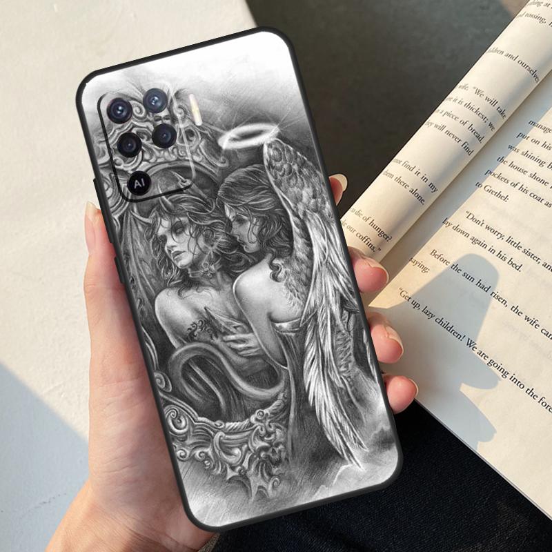 Devil Woman Case For Oppo A58 A98 A78 A18 A38 A60 A80 A40 A77 A57 A17 A74 A54 A94 A96 A76 A16 A15 A5 Pro