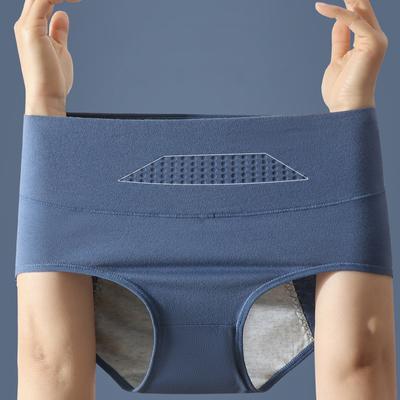 Majtki damskie menstruacyjne z wysokim stanem, poszerzane, spodnie menstruacyjne, nieprzepuszczające wilgoci, fizjologiczna bielizna, bawełna, duże rozmiary, L-4XL, majtki damskie