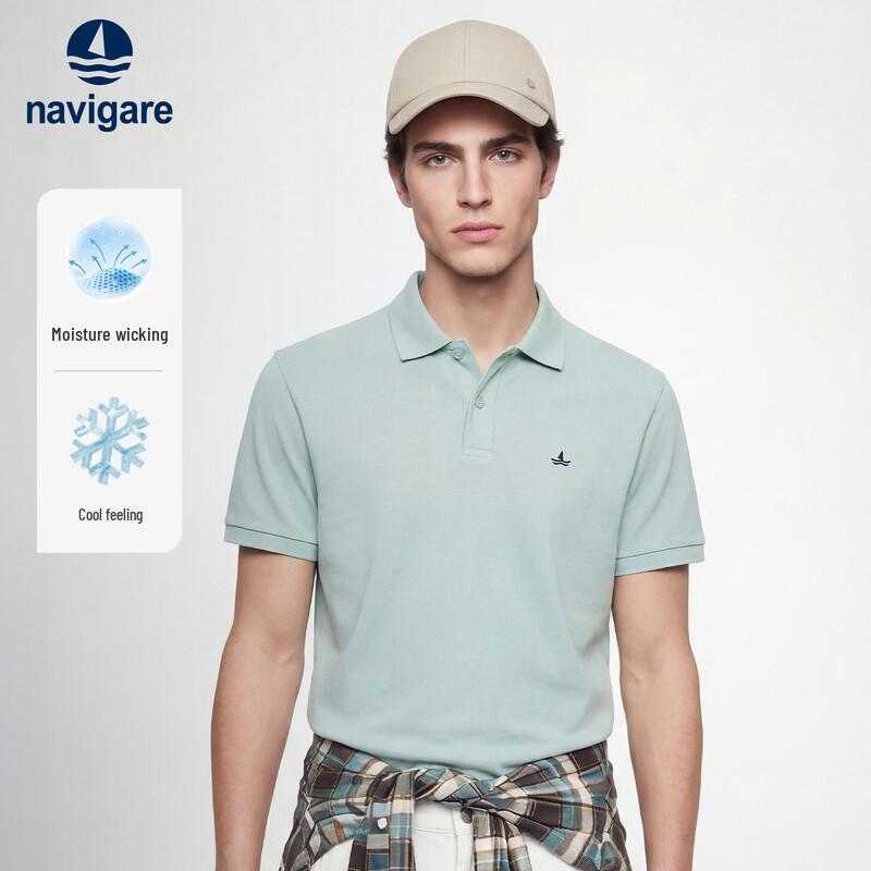 Navigare Men s Solid Cool-Feel Polo Shirt L/50