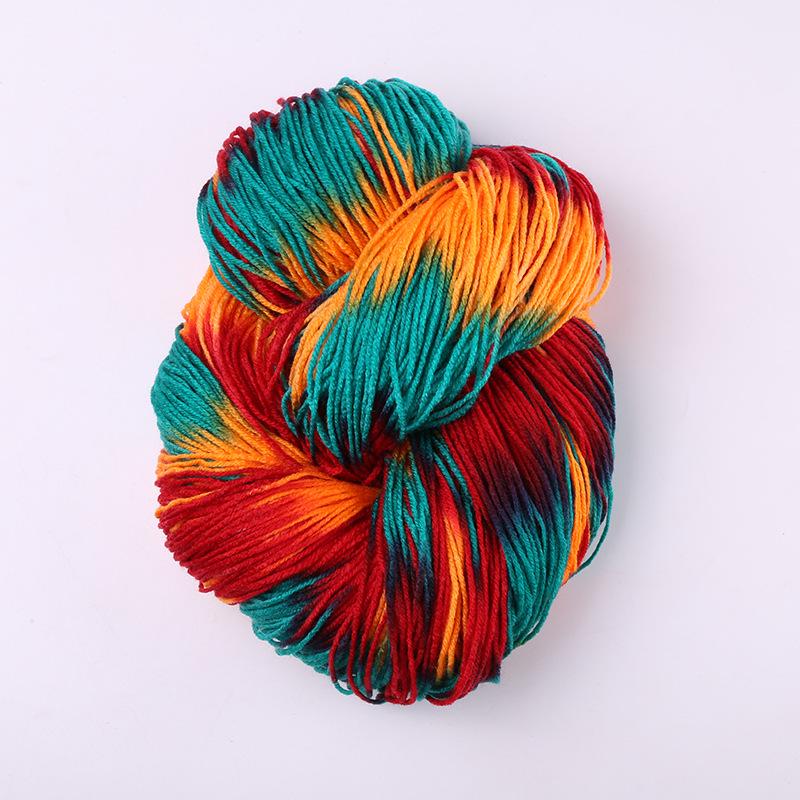 Four-Strand Segment-Dyed Pure Acrylic Medium-Thick Yarn for Hand-Woven DIY Projects
