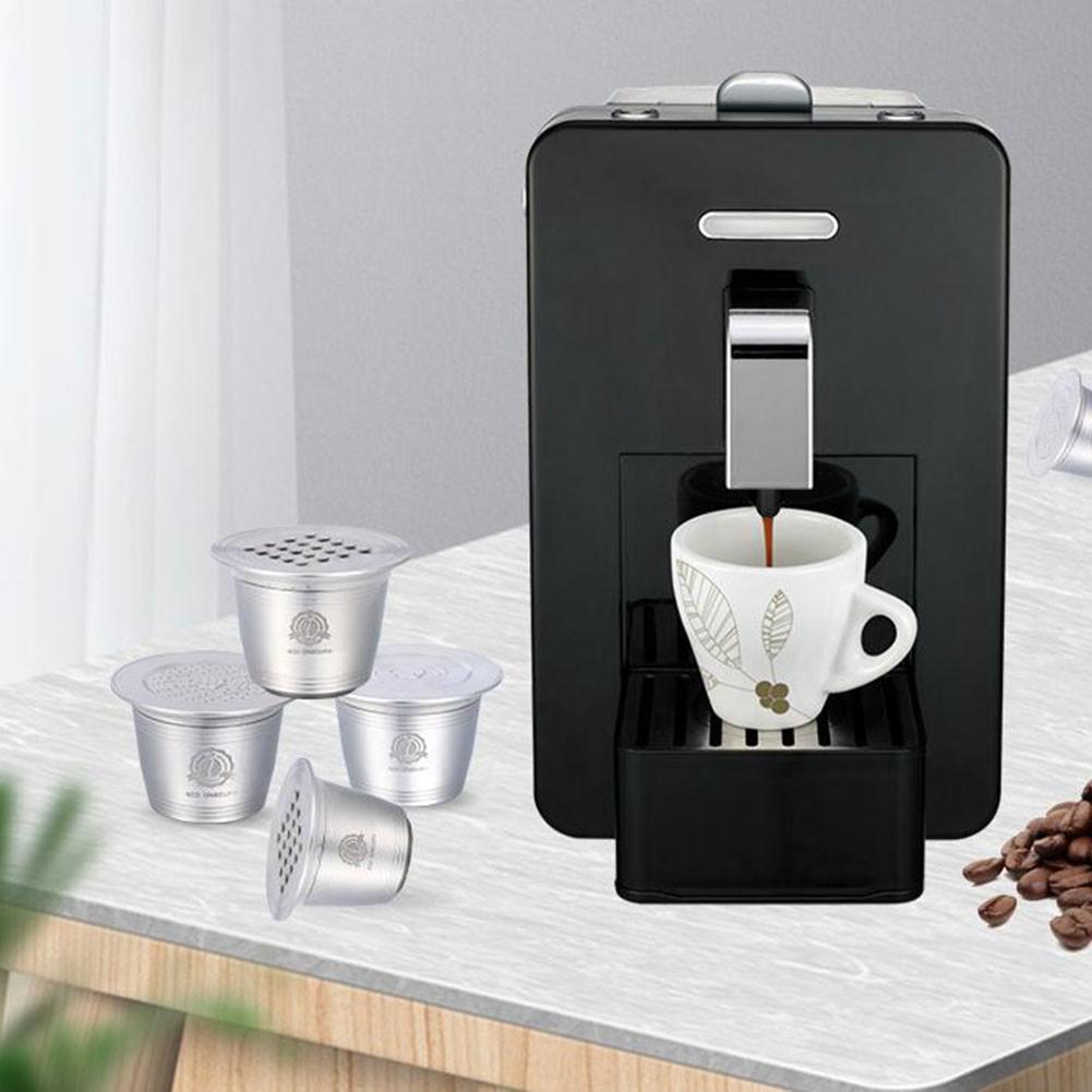 

04 Stainless Steel Coffee Capsule 1PCS 3.7*2.7cm Mesh Silver Square Hole Type