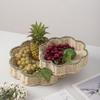 Hand-Woven Paper Rope Storage Basket Imitation Rattan Household Storage Basket Living Room Snack Tray Desktop Storage Basket