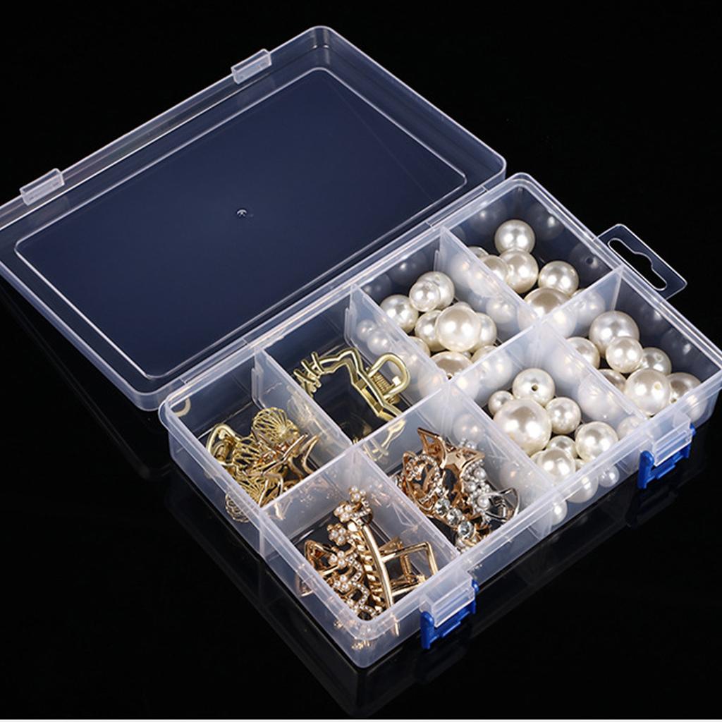 Flexible 8 Grid Storage Container Plastic Storage Case Home Organization Solution Perfect for Organizing Household Items