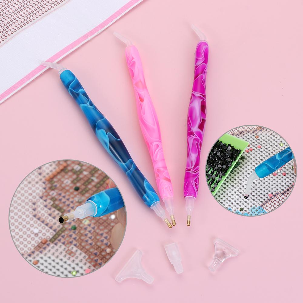 Resin Point Drill Pen 5D Diamond Painting Handmade Tool Kits for 5D Painting with Replacement Drill Picker Clay Tray Accessories