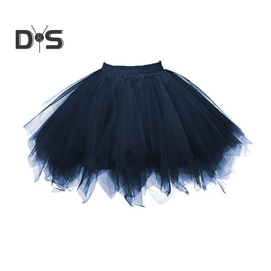 Women Tulle Skirt 50s Tutu Petticoat Elastic Waist Short Ballet Crinoline Petticoat Carnival Costume Underskirt