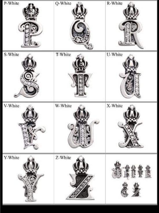 pe1922-black-Y [Brand: 2PIECES] Black Spinel Necklace with 45cm Initial, Silver Crown (Black-Y)