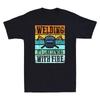 Welder Welding It's Like Sewing With Fire Vintage Men's Short Sleeve T Shirt Tee