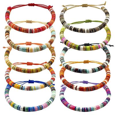 Golden Velvet 7mm Multi-Color Braided Rope Bracelet - Autumn/Winter Collection