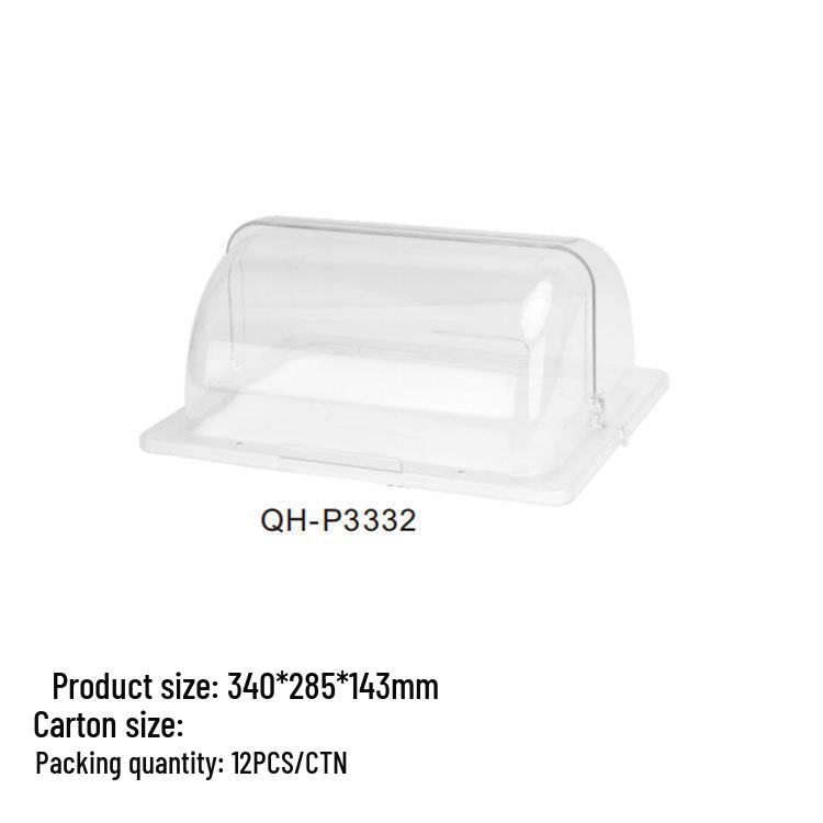 Large Transparent Food-Grade Plastic Tasting Plate with Lid