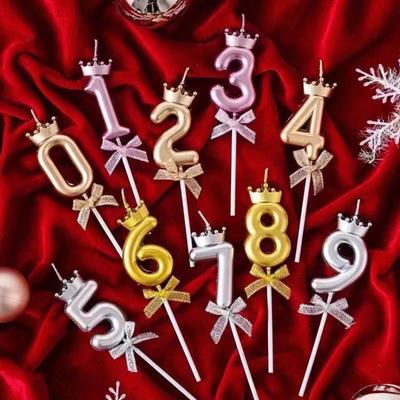 Yousheng Number Cake Topper Candles 0-9 Cake Number Set Reusable Acrylic Cake Number Stand for Birthday Anniversary Milestone Celebrations
