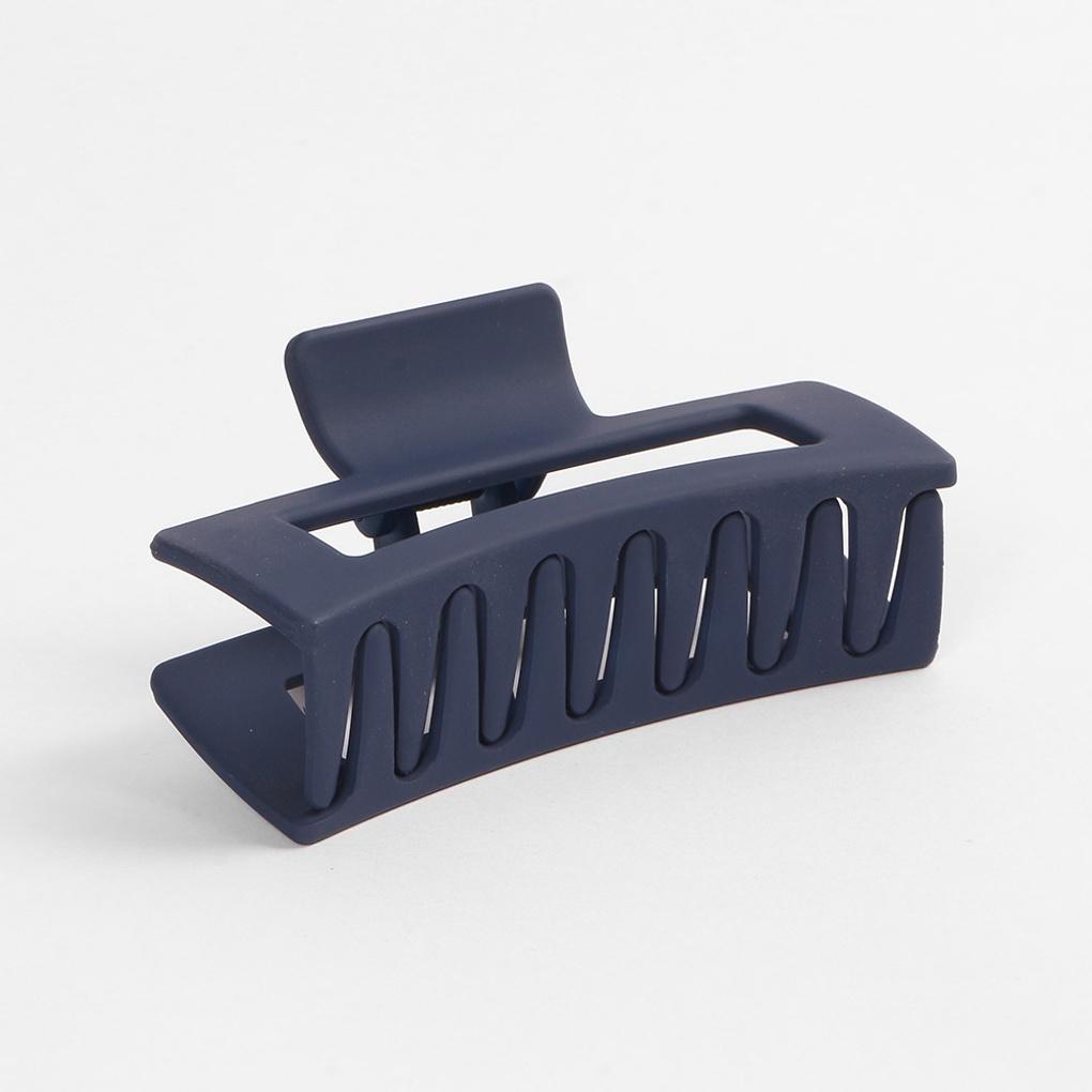 Women's Matte Square Hair Clip (Navy) Updo Hairpin